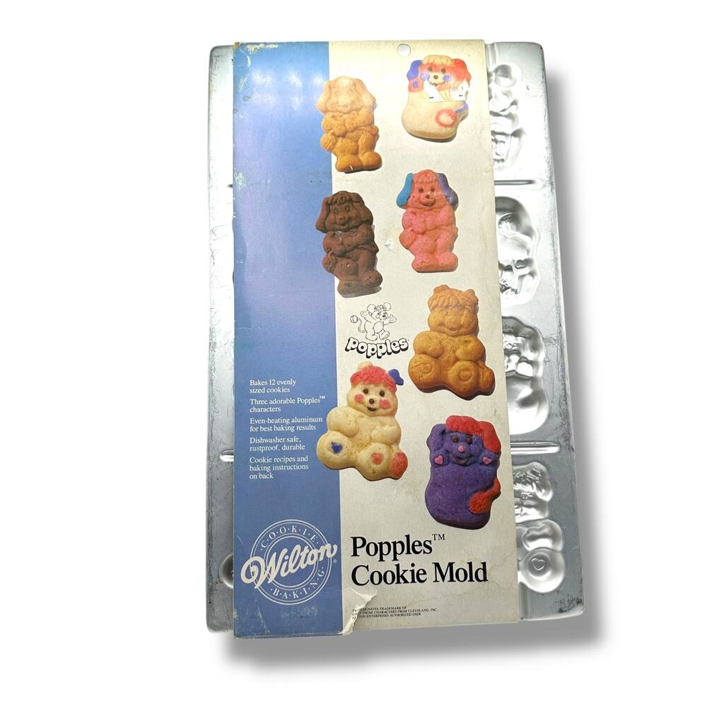 Vintage Wilton Popples Cookie Candy Mold 80s